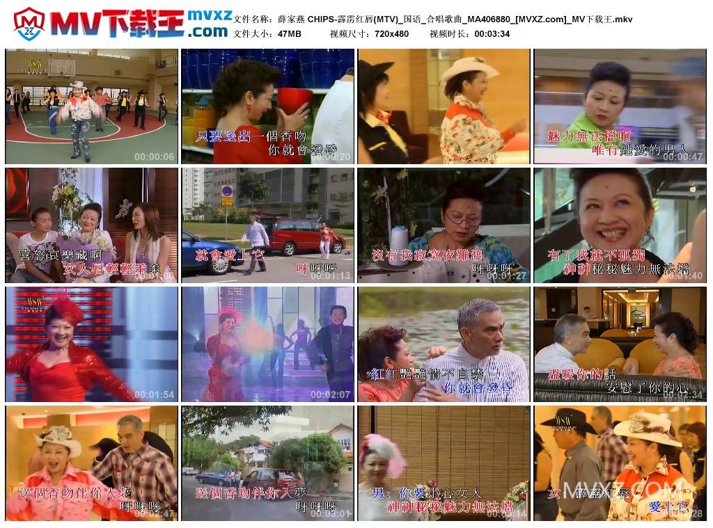 薛家燕 CHIPS-霹雳红唇(MTV)_国语_合唱歌曲_MA406880